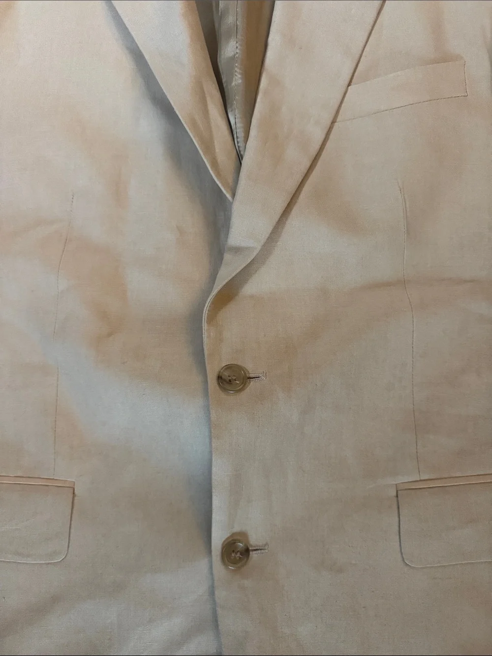 J. Crew Light Cream Two-Button linen Blazer men’s 44R
